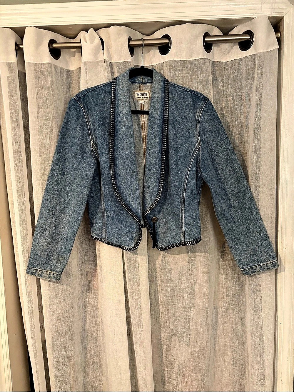 Vintage Y2K Original Rickie Laundry Denim Blazer Women’s S Whipstitch Western
